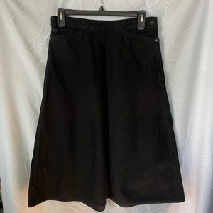 Black Denim UNIQLO midi skirt